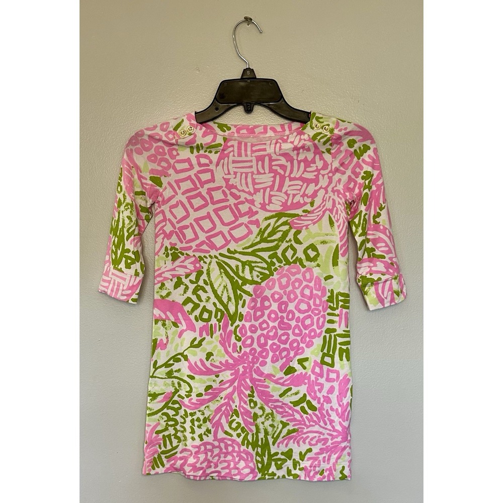 Lilly Pulitzer Mini Sophie Dress Pink‎ Sunset Home Slice girls Medium M 6 7